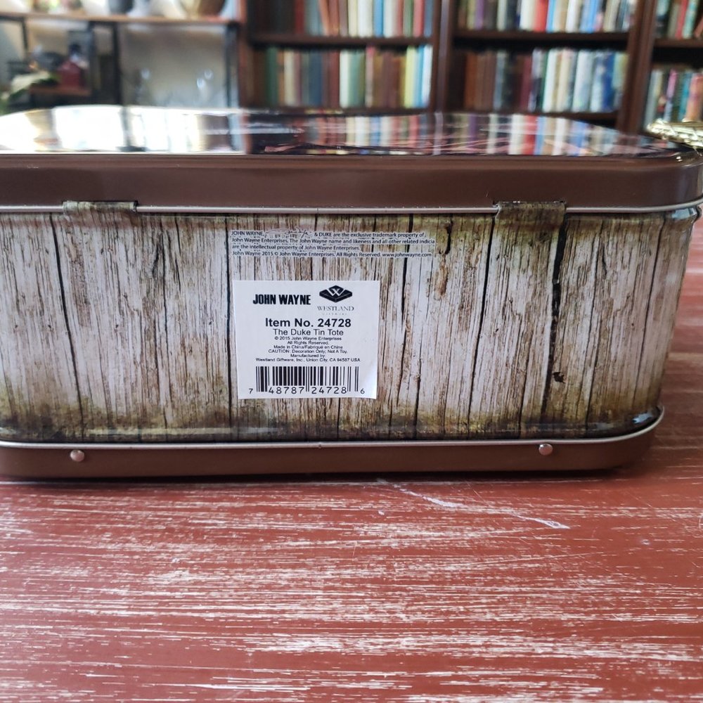 John Wayne Retro Metal Lunch Box - "The Duke" - Cowboy - Patriotic - Picture 4 of 10